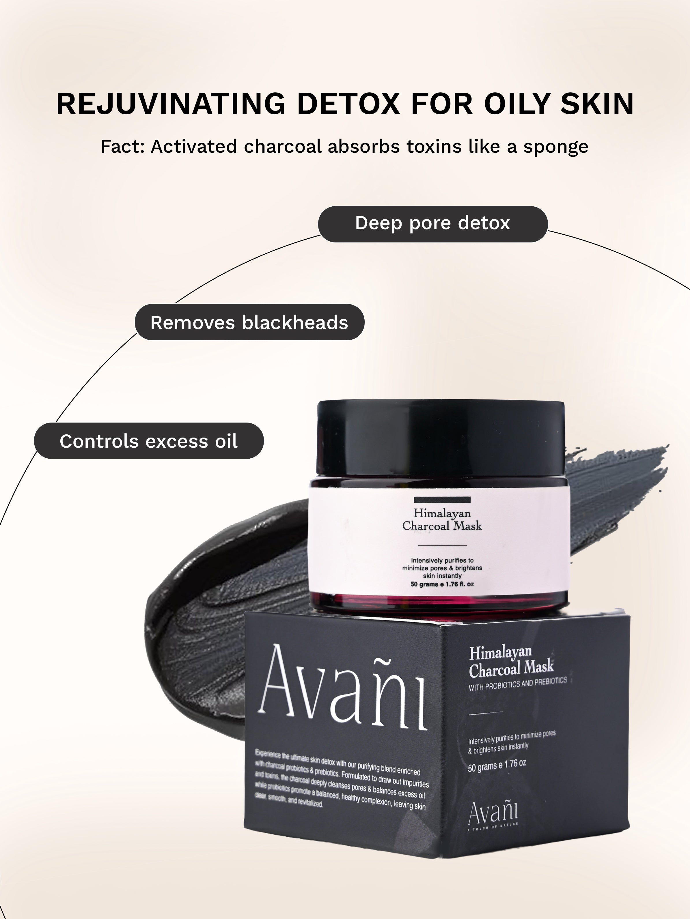 Activated Charcoal Mask With Probiotics & Prebiotics